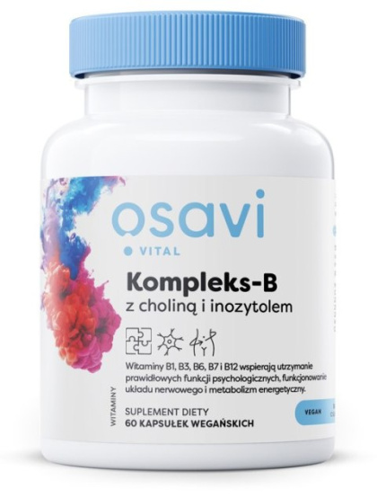 Osavi Kompleks-B z Choliną i Inozytolem - Kompleks-B z Choliną i Inozytolem - 60 vegan caps