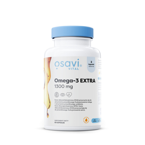 Osavi - Omega-3 Extra Molecularly Distilled (Vital) - 1300mg (Cytryna) - 60 softgels