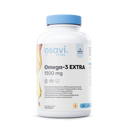 Osavi - Omega-3 Extra Molecularly Distilled (Vital) - 1300mg (Cytryna) - 180 softgels