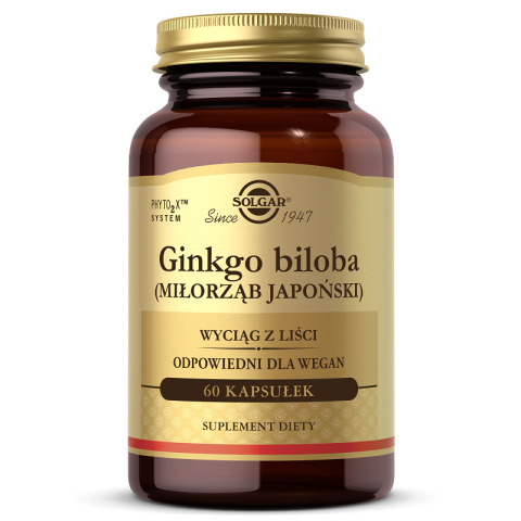 Solgar - Ginkgo Biloba (Miłorząb japoński)