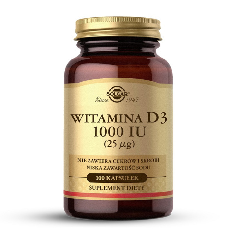 Solgar - Witamina D3 1000 IU (25 mcg)