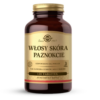 Solgar - Włosy Skóra Paznokcie 120 kapsułek