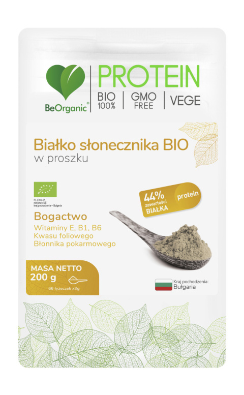 BeOrganic - Białko słonecznika BIO w proszku 200g