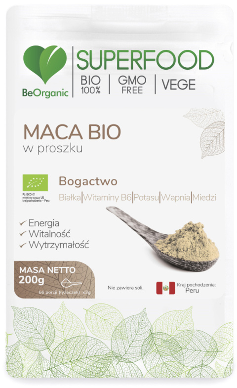 BeOrganic - Maca BIO w proszku 200g