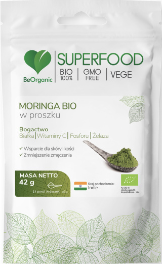 BeOrganic - Moringa BIO w proszku 200g