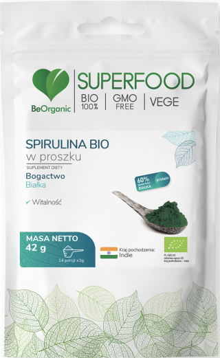 BeOrganic - Spirulina BIO w proszku 42g