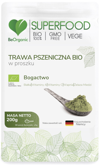 BeOrganic - Trawa pszeniczna BIO w proszku 200g