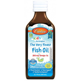 Carlson Labs - Kid's The Very Finest Fish Oil 800 mg Natural Lemon - 200 ml