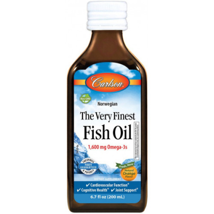 Carlson Labs - The Very Finest Fish Oil 1600 mg Natural Lemon - 200 ml