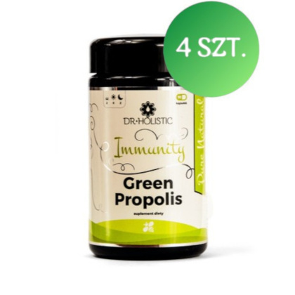 DR HOLISTIC ZESTAW: 4x Immunity Green Propolis 90 Kaps.