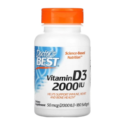 Doctor's Best - Best Vitamin D3 2000IU - 180 kapsułek