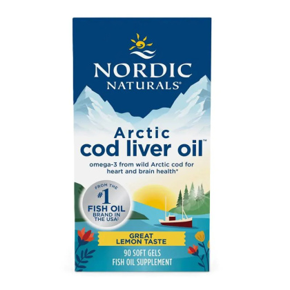 Nordic Naturals Arctic Cod Liver Oil - 750mg Lemon - 90 kapsułek