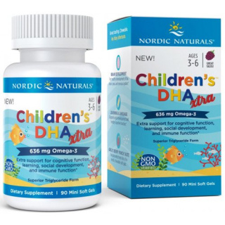 Nordic Naturals - Children's DHA Xtra Fish Oil 636mg Berry Punch - 90 kapsułek