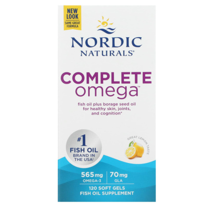 Nordic Naturals - Complete Omega, 565mg Lemon - 120 kapsułek