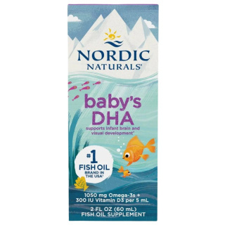 Nordic Naturals - Baby's DHA Fish Oil - 1050mg Omega-3 with Vitamin D3 - 60 ml