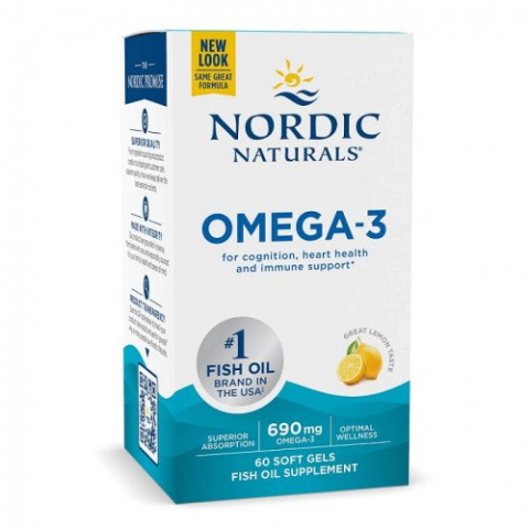 Nordic Naturals - Omega-3 690mg Lemon - 60 softgels