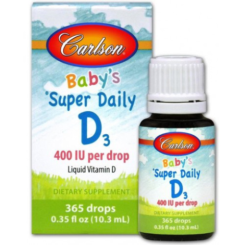 Carlson Labs - Baby's Super Daily D3 - 400 IU (10 mcg) - 10 ml