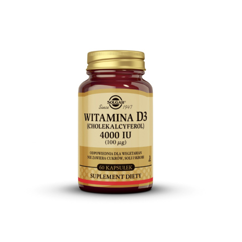 Solgar - Witamina D3 4000 IU (100 mcg)