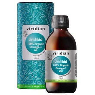 Viridian - Viridikid 100% Ekologiczny Olej Omega 3 dla dzieci- 200 ml