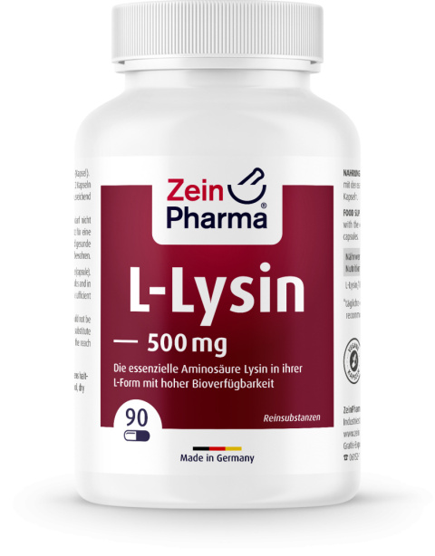 Zein Pharma L-Lysine, 500mg - 90 Kapsułek