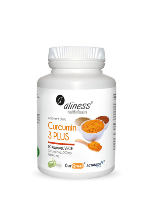 Aliness - Curcumin 3 PLUS (Curcuma longa, Piperine) - 60 vege caps