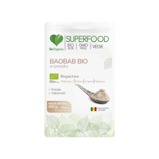 BeOrganic - Baobab BIO w proszku 200g