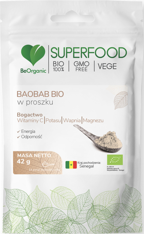 BeOrganic - Baobab BIO w proszku 42g