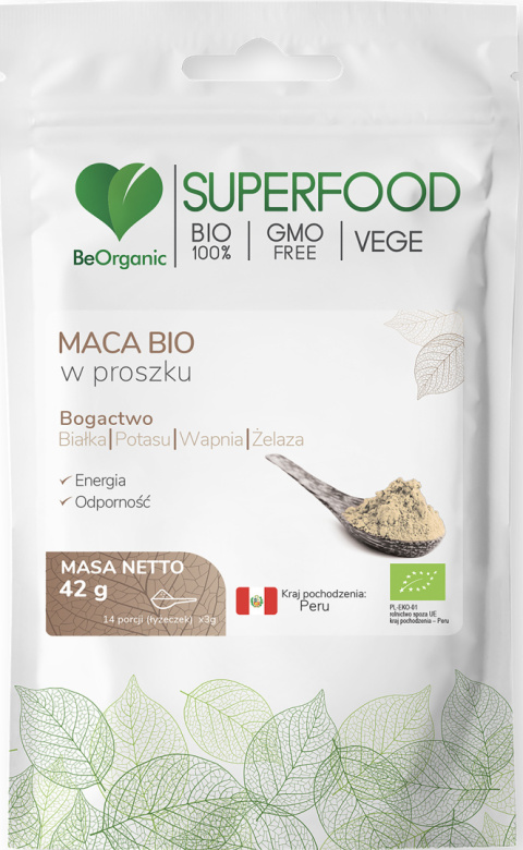 BeOrganic - Maca BIO w proszku 42g