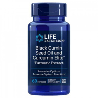 Life Extension - Black Cumin Seed Oil and Curcumin Elite Turmeric Extract - 60 kapsułek wegetariańskich