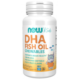 NOW Foods - DHA Kids Fish Oil Chewables - 100mg - 60 softgels