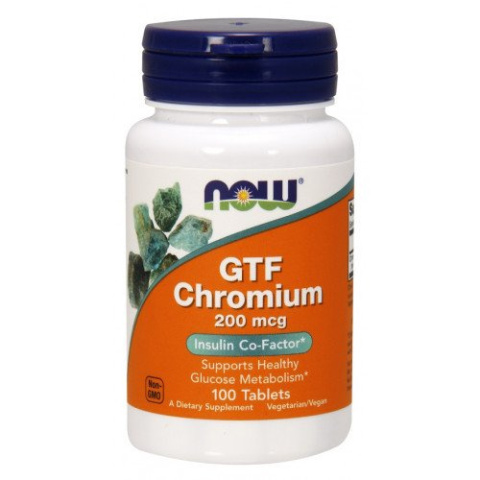 NOW Foods - GTF Chromium - 200mcg - 100 tablets NOW Foods - GTF Chromium - 200mcg - 100 tablets