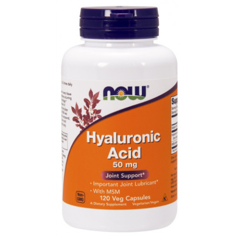 NOW Foods - Hyaluronic Acid with MSM - 50mg - 120 vcaps NOW Foods - Hyaluronic Acid with MSM - 50mg - 120 vcaps
