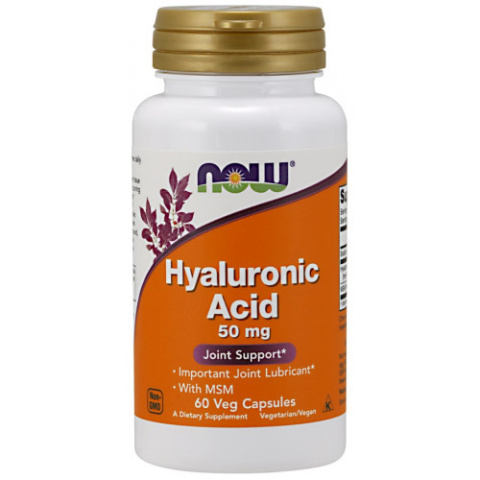 NOW Foods - Hyaluronic Acid with MSM - 50mg - 60 vcaps NOW Foods - Hyaluronic Acid with MSM - 50mg - 60 vcaps