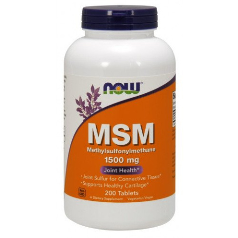 NOW Foods - MSM Methylsulphonylmethane - 1500mg - 200 tablets