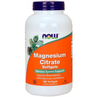 NOW Foods - Magnesium Citrate Softgels - 180 softgels