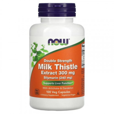 NOW Foods - Milk Thistle Extract with Artichoke & Dandelion - 300mg Double Strength - 100 vcaps NOW Foods - Milk Thistle Extract with Artichoke & Dandelion - 300mg Double Strength - 100 vcaps