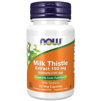 NOW Foods - Milk Thistle Extract with Turmeric - 150mg - 60 vcaps