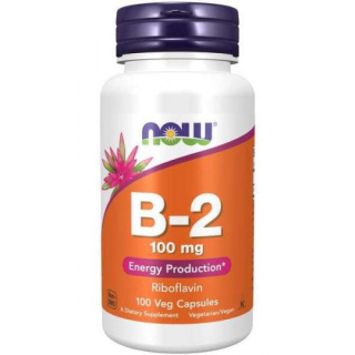 NOW Foods - Vitamin B-2 Riboflavin, 100mg - 100 kapsułek