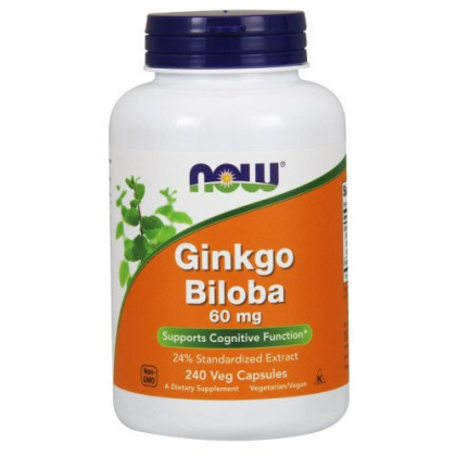 NOW Foods - Ginkgo Biloba, 60mg - 240 kapsułek