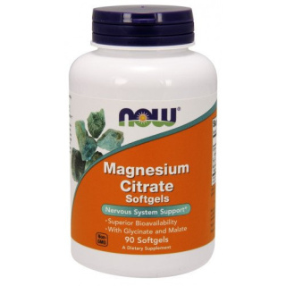 NOW Foods - Magnesium Citrate Softgels - 90 softgels