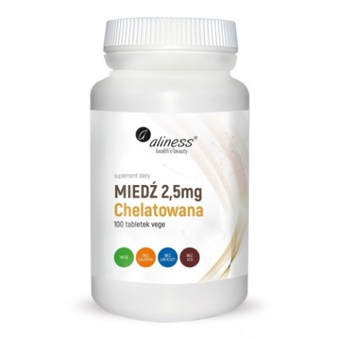 Aliness - Miedź chelatowana 2,5mg 100tabl