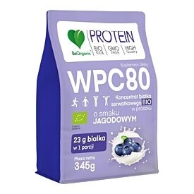 BeOrganic – BIO Białko WPC 80 jagodowy 345 g
