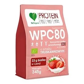 BeOrganic – BIO Białko WPC 80 truskawka 345 g