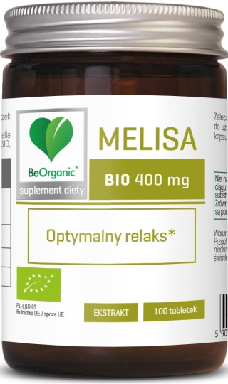 BeOrganic - Melisa BIO 400 mg × 100 tabletek