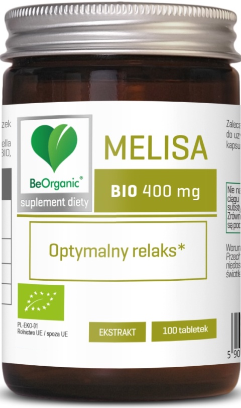 BeOrganic - Melisa BIO 400 mg × 100 tabletek