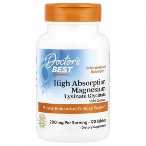 Doctors Best - High Absorption Magnesium 200mg - 120 tabletek