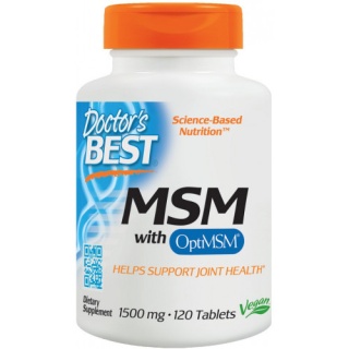 Doctors Best - MSM with OptiMSM Vegan Powder 1500mg - 120 tabletek