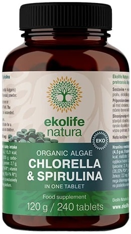 Ekolife Natura - Chlorella & Spirulina EKO 240 tabletek