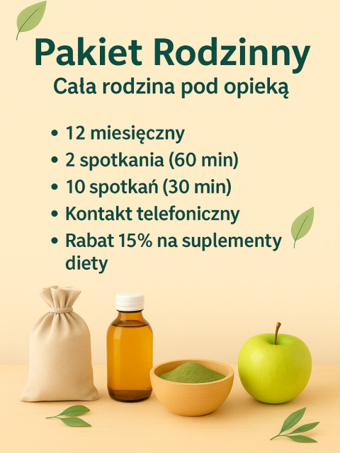 Holistyczne podejście do zdrowia Pakiet Rodzinny 12 miesięczny Holistyczne podejście do zdrowia Pakiet Rodzinny 12 miesięczny
