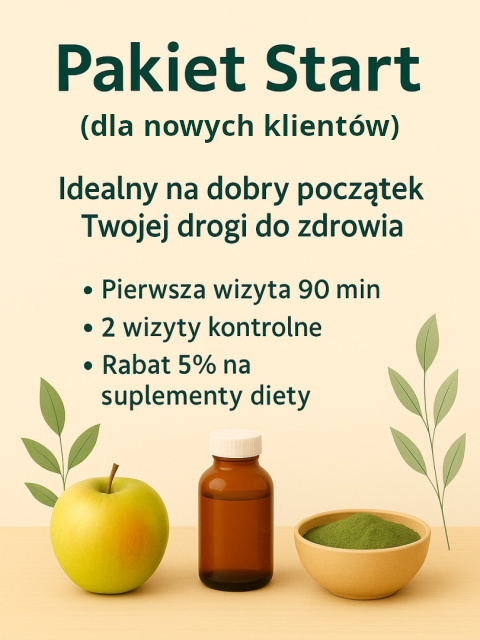 Holistyczne podejście do zdrowia. Pakiet Start. Początkowy dla nowych klientów (1 osoba). Holistyczne podejście do zdrowia. Pakiet Start. Początkowy dla nowych klientów (1 osoba).